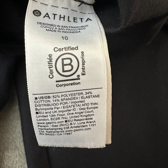 Athleta Skyline High Rise Barrel Leg Pants Black Women's size 10 - Picture 5 of 9
